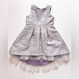 Purple & Tulle Damask Dress 2T